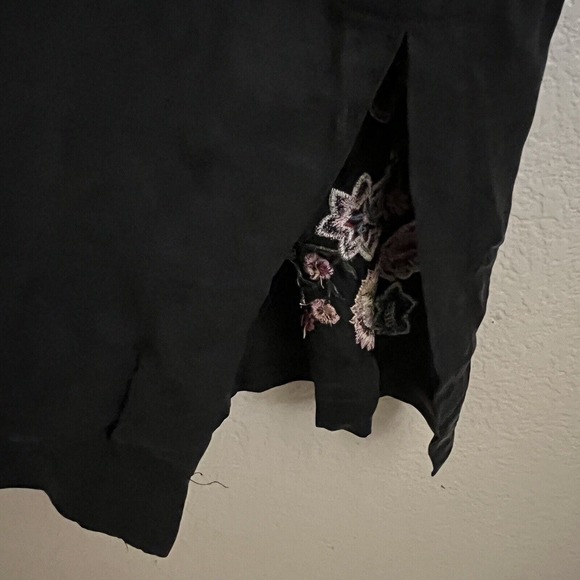 Johnny Was NWOT Sz 1X Fairlie Midi Dress Long Slv Embroidered Boho Black Belted - Picture 8 of 10